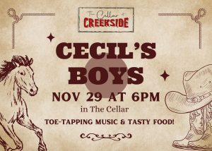 Cecil's Boys at The Cellar in the restaurant. 