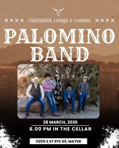 Palomino Band @ The Cellar at Creekside Lodge & Cabins in Mayer. 
